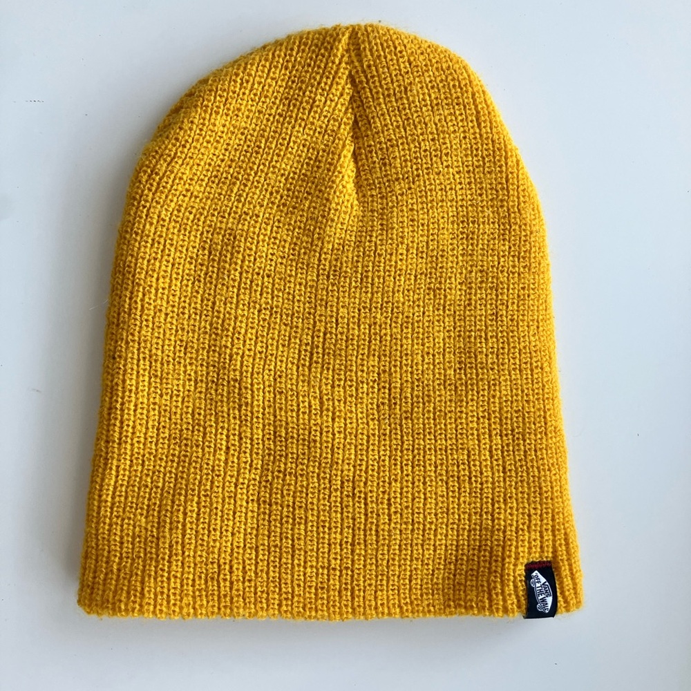 Yellow Knit Beanie Vans